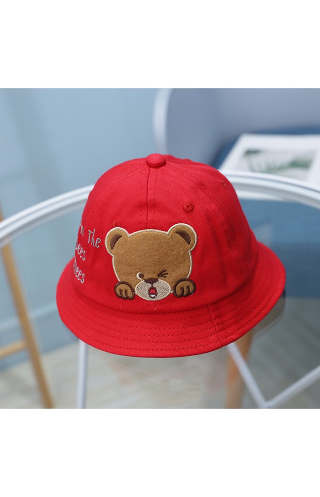 หมวก Bucket หมีน้อยปักอักษร