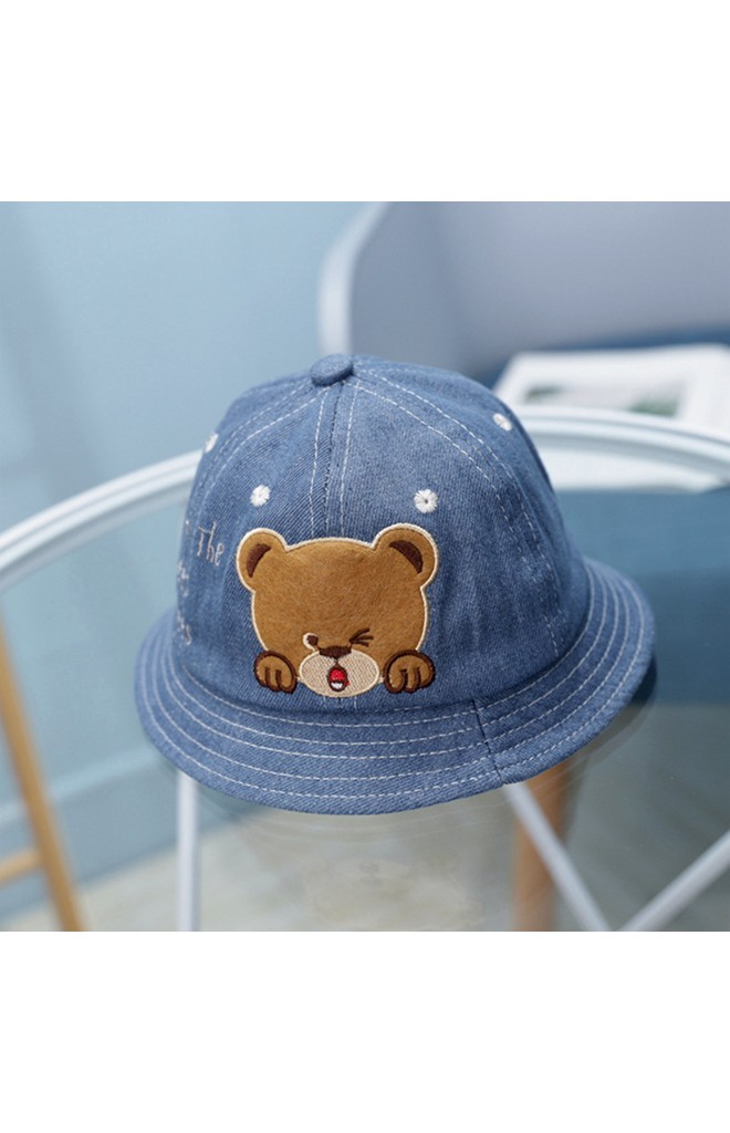 หมวก Bucket หมีน้อยปักอักษร