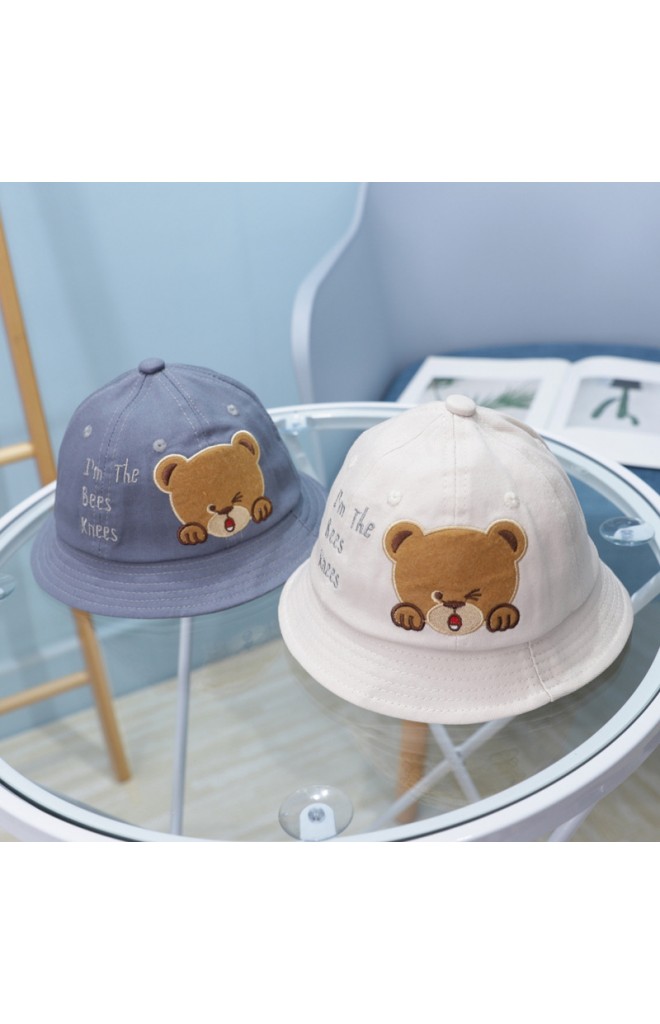 หมวก Bucket หมีน้อยปักอักษร