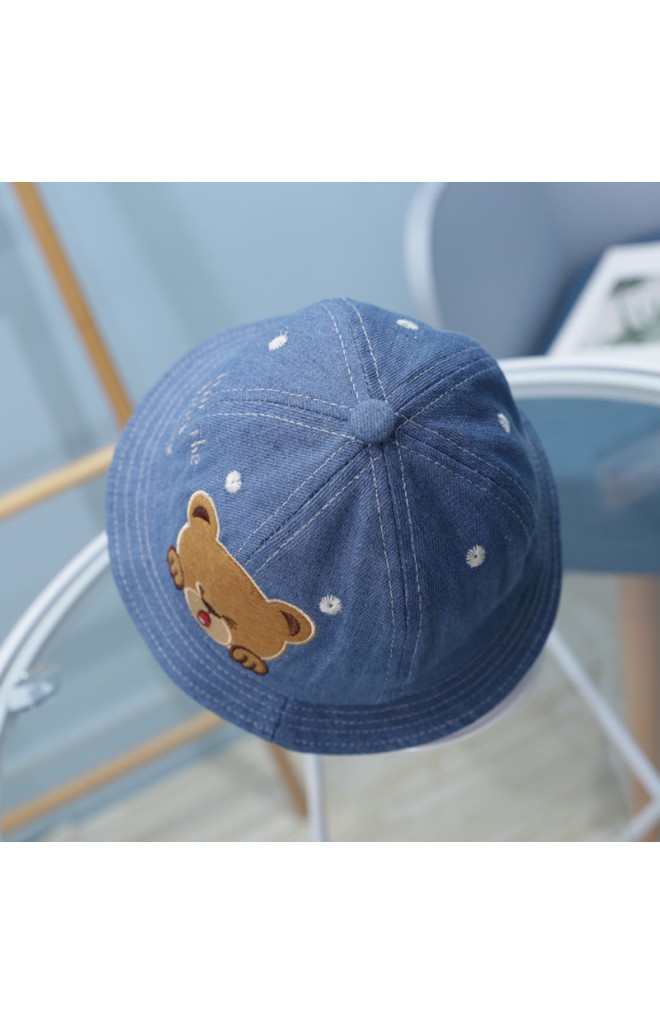 หมวก Bucket หมีน้อยปักอักษร