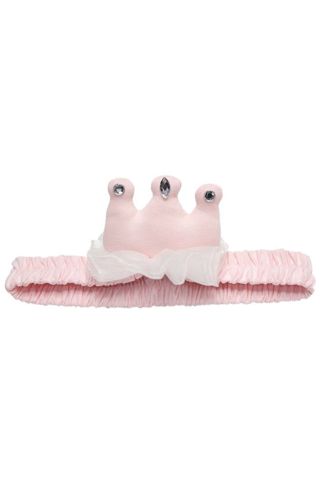 ผ้าคาดผมมงกุฎนูนใหญ่แต่งผ้าระบายหวาน Angel Neitiri