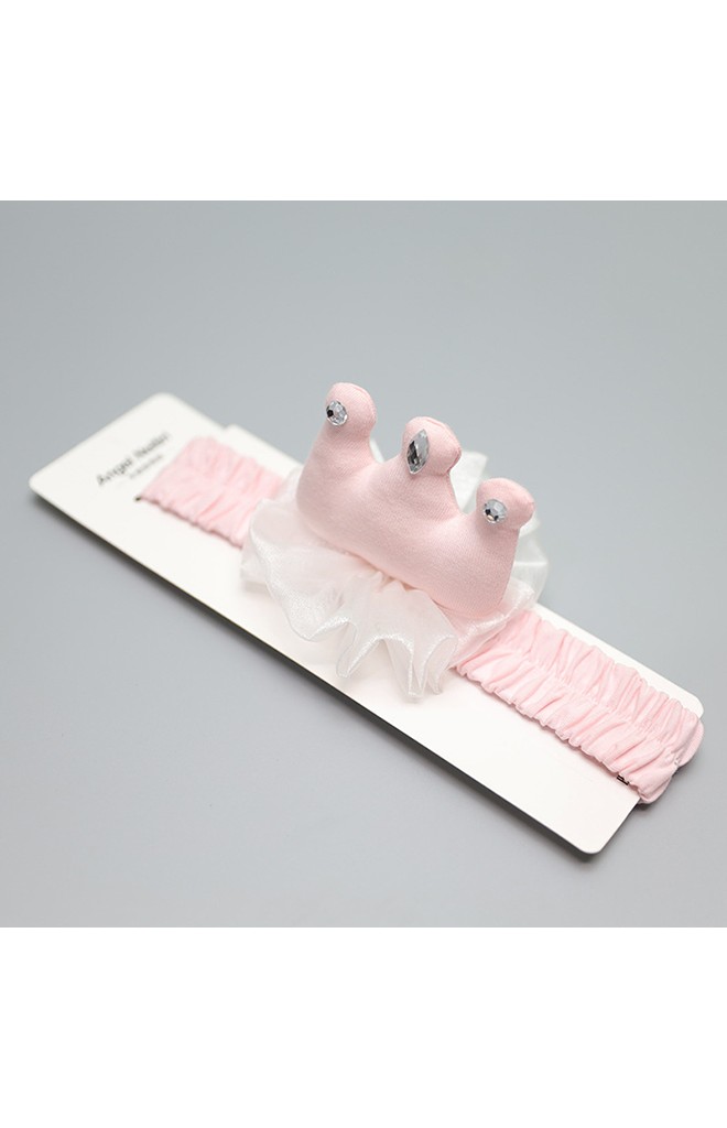 ผ้าคาดผมมงกุฎนูนใหญ่แต่งผ้าระบายหวาน Angel Neitiri