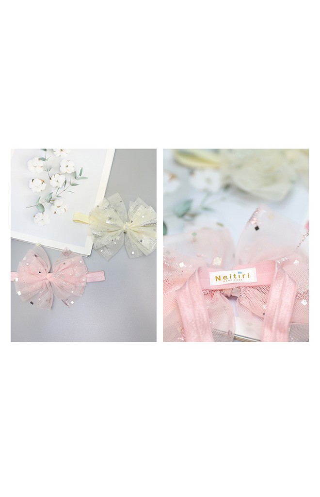 โบว์คาดผมผ้าโปร่งลายดาว จาก Angel Neitiri