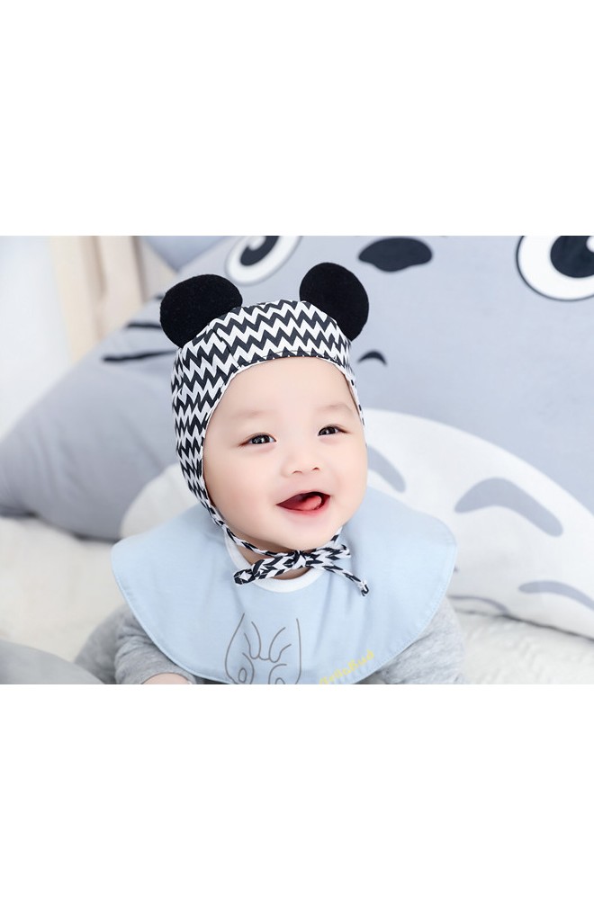 หมวกเด็กเล็กผูกคางมิกกี้ลายน่ารัก