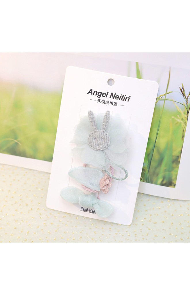 เซ็ตกิ๊บกระต่ายและยางรัดผมเด็กหญิง แพ็ค 3 ชิ้น Angel Neitiri