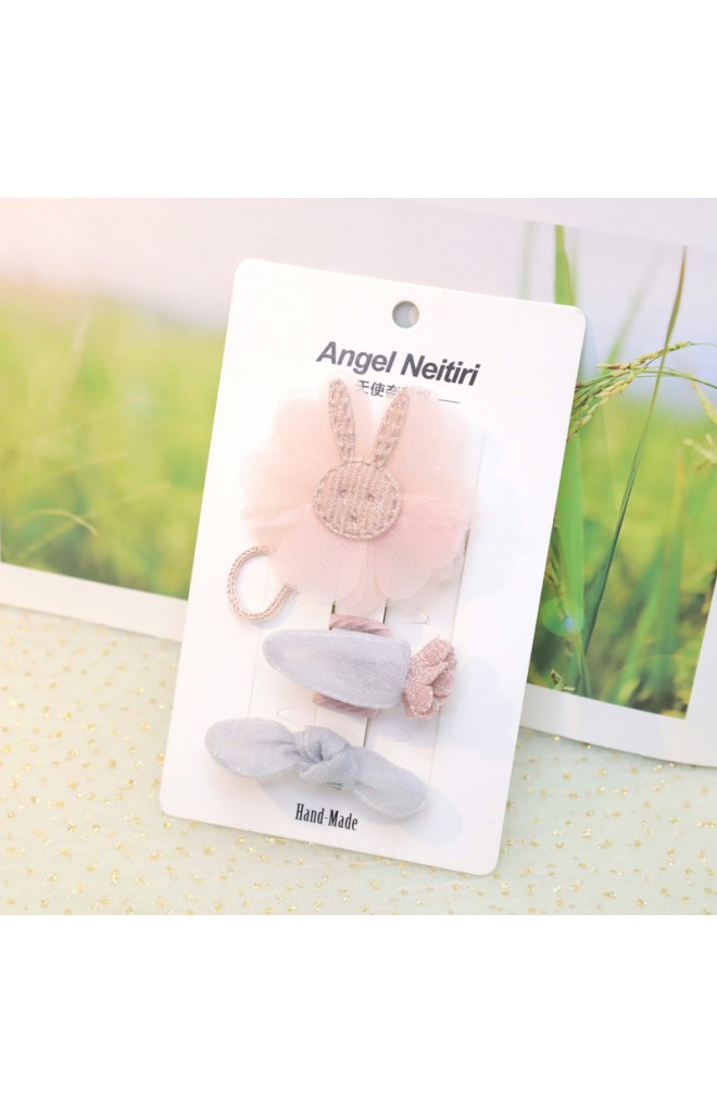 เซ็ตกิ๊บกระต่ายและยางรัดผมเด็กหญิง แพ็ค 3 ชิ้น Angel Neitiri