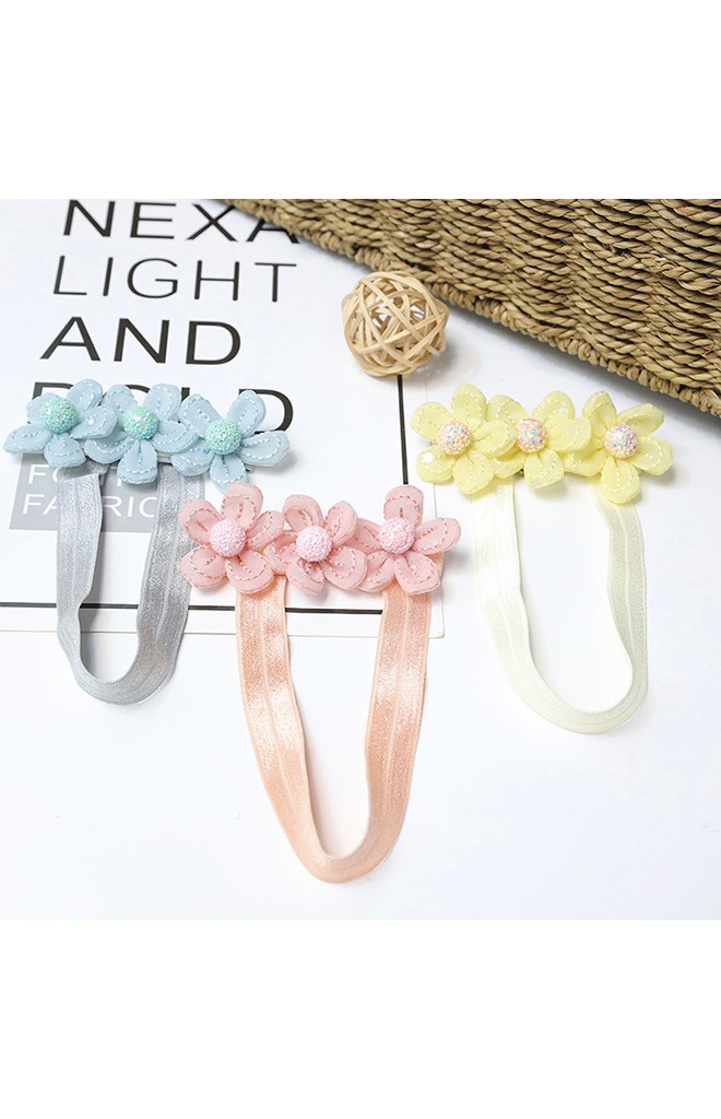 ผ้าคาดผมดอกไม้เรียง 3 ดอก Angel Neitiri