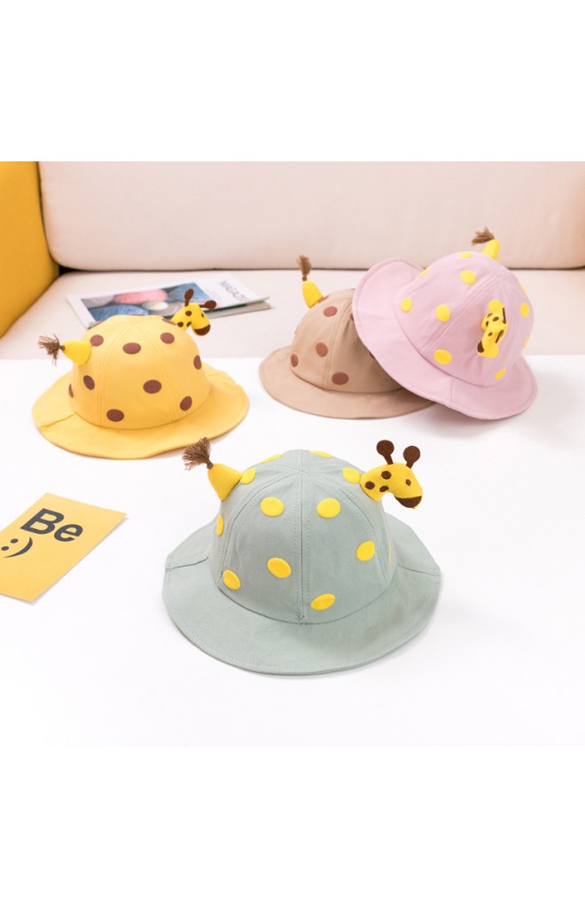 หมวกยีราฟ หมวกปีกรอบกันแดดน่ารัก