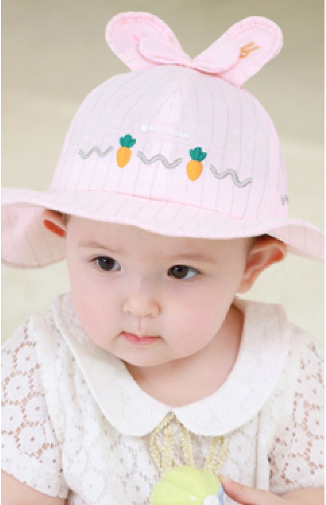 หมวกปีกกว้างกันแดดกระต่ายปักแครอท ด้านหลังผ้าตาข่าย tutuya หมวกปีกกว้างกันแดดกระต่ายปักแครอท ด้านหลังผ้าตาข่าย tutuya