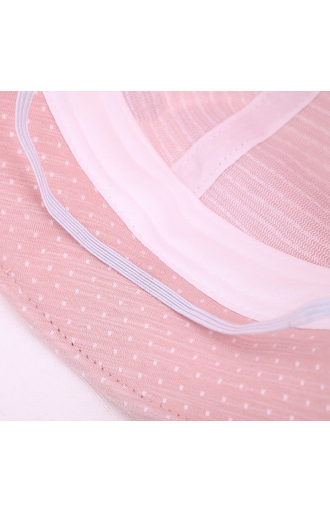 หมวกบักเก็ตลายจุดแต่งโบว์น่ารัก