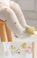 ถุงเท้าเด็กแบบยาวแต่งตุ๊กตาผลไม้