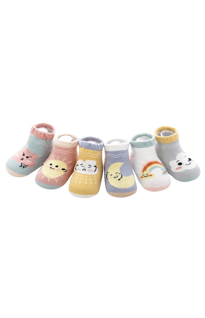 ถุงเท้าเด็กลายน่ารัก แบบข้อสั้น มีกันลื่น robibabi