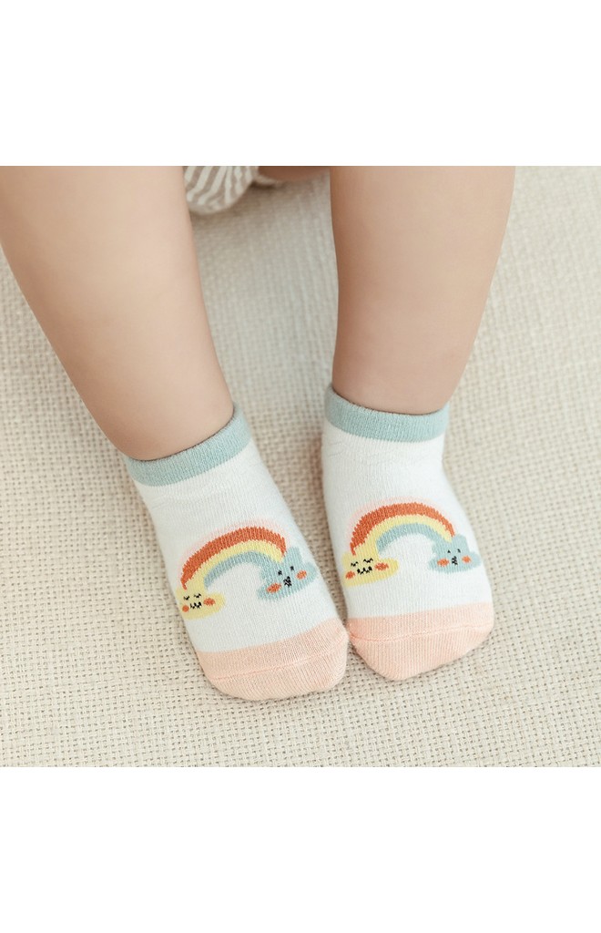 ถุงเท้าเด็กลายน่ารัก แบบข้อสั้น มีกันลื่น robibabi