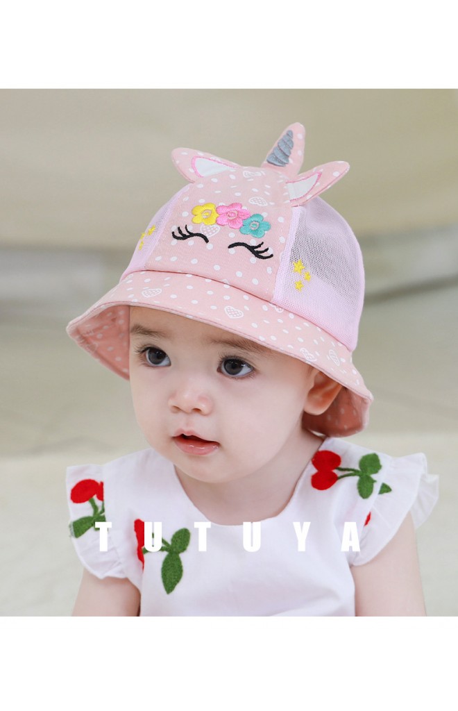 หมวกยูนิคอร์นปักดอกไม้ tutuya