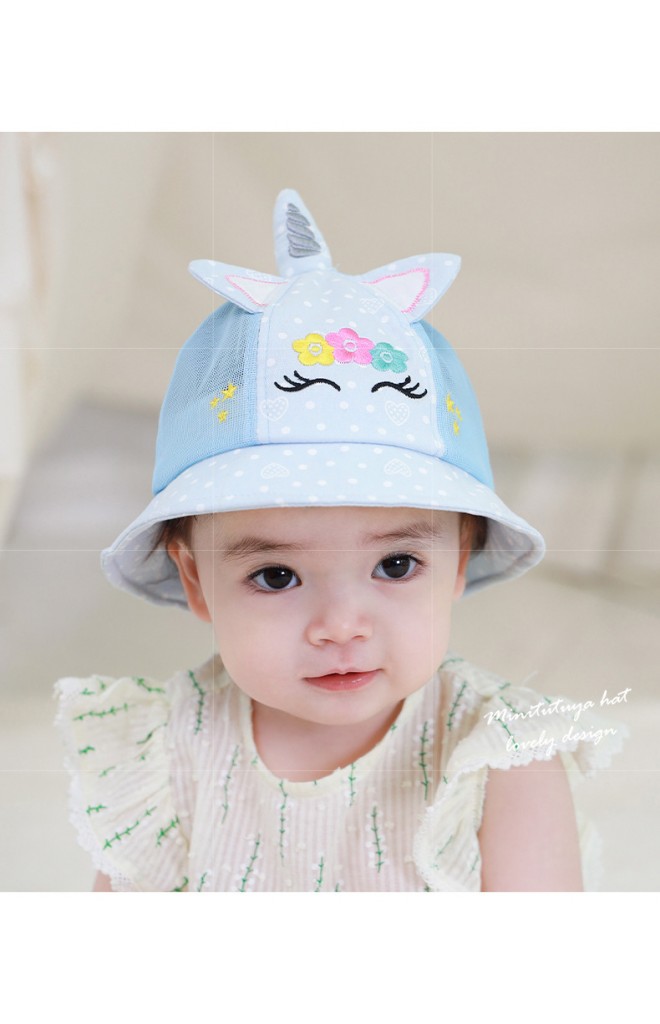 หมวกยูนิคอร์นปักดอกไม้ tutuya
