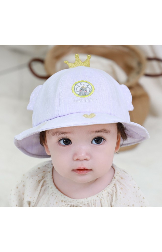หมวกบักเก็ตช้างใส่มงกุฎ ปักหัวใจ tutuya