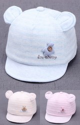 หมวกแก๊ปหมีน้อยลายตาราง love baby