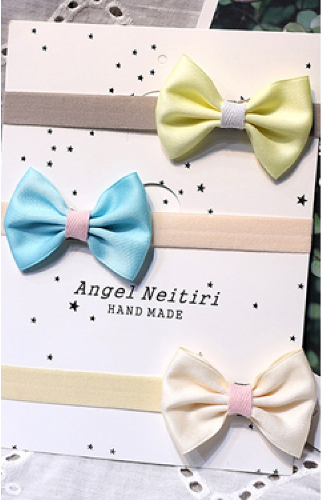 โบว์คาดผมแพ็ค 3 ชิ้น 3 สีหวานๆ  Angel Neitiri