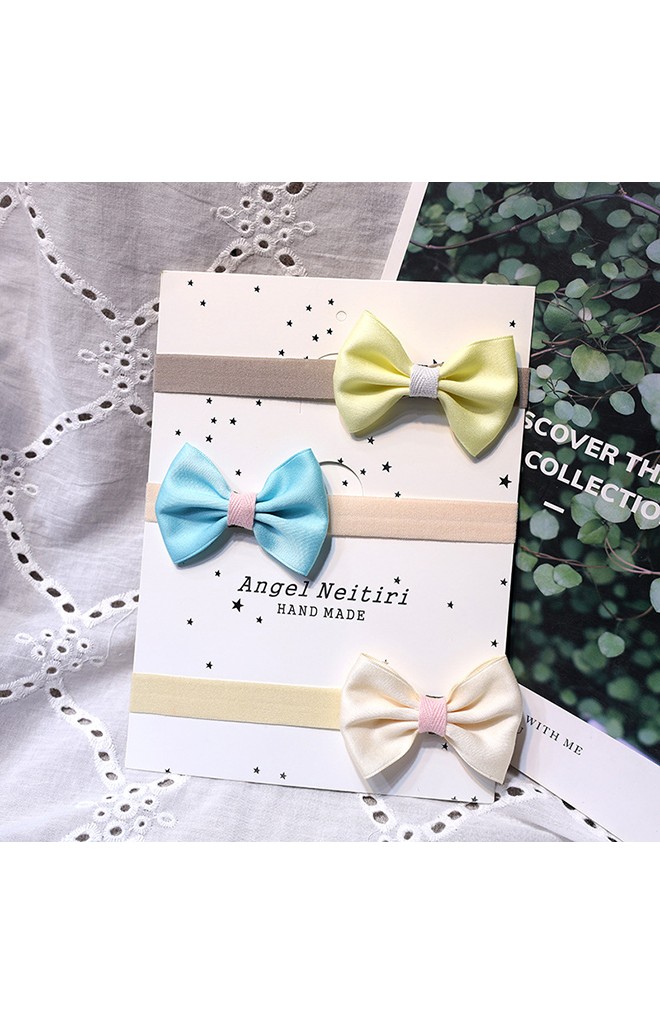 โบว์คาดผมแพ็ค 3 ชิ้น 3 สีหวานๆ Angel Neitiri