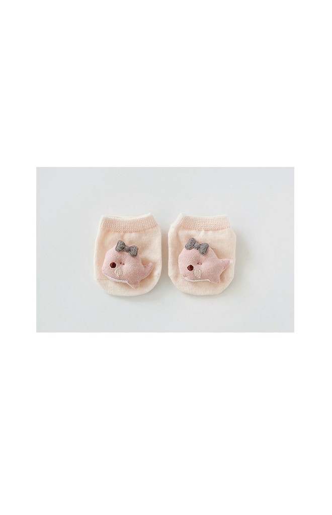 ถุงเท้าเด็กแต่งตุ๊กตานูนน่ารัก แบบขัอสั้น มีกันลื่น