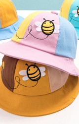 หมวกผึ้งน้อย หมวกกันแดดสลับสีสดใส