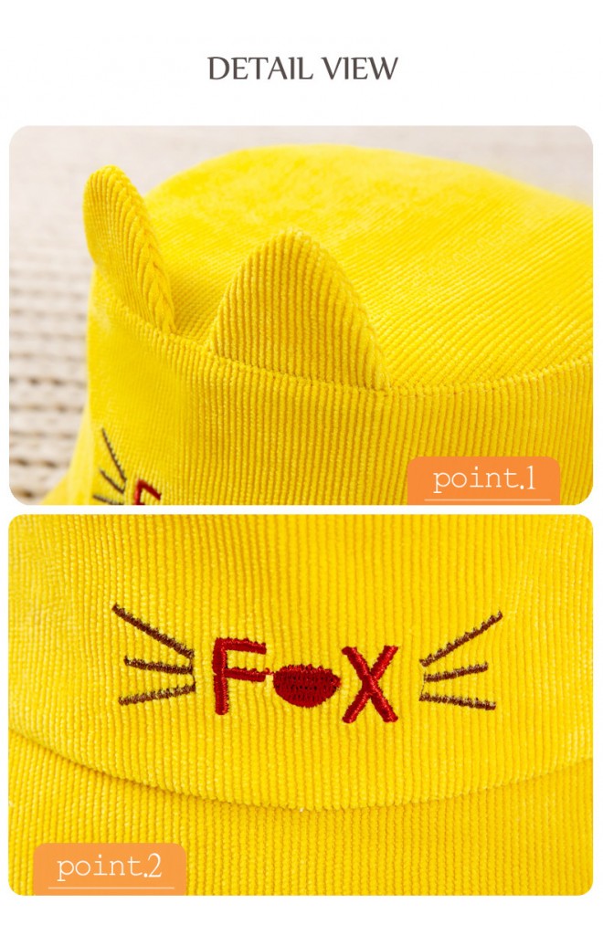 หมวกบักเก็ต Fox ผ้าลูกฟูก GZMM