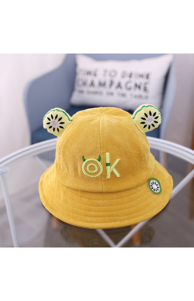 หมวก Bucket ผลไม้ ด้านหน้าปักอักษร ok