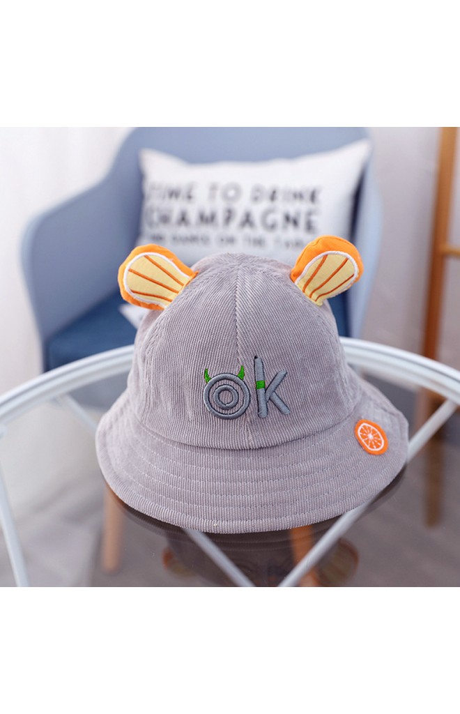 หมวก Bucket ผลไม้ ด้านหน้าปักอักษร ok