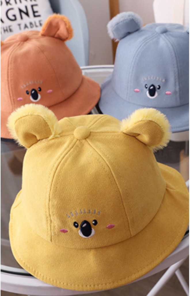 หมวกปีกรอบโคอาลาหูฟูน่ารัก หมวกปีกรอบโคอาลาหูฟูน่ารัก