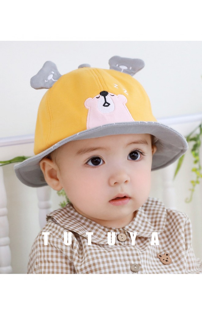 หมวกปีกรอบหมีน้อยหลับปุ๋ย tutuya
