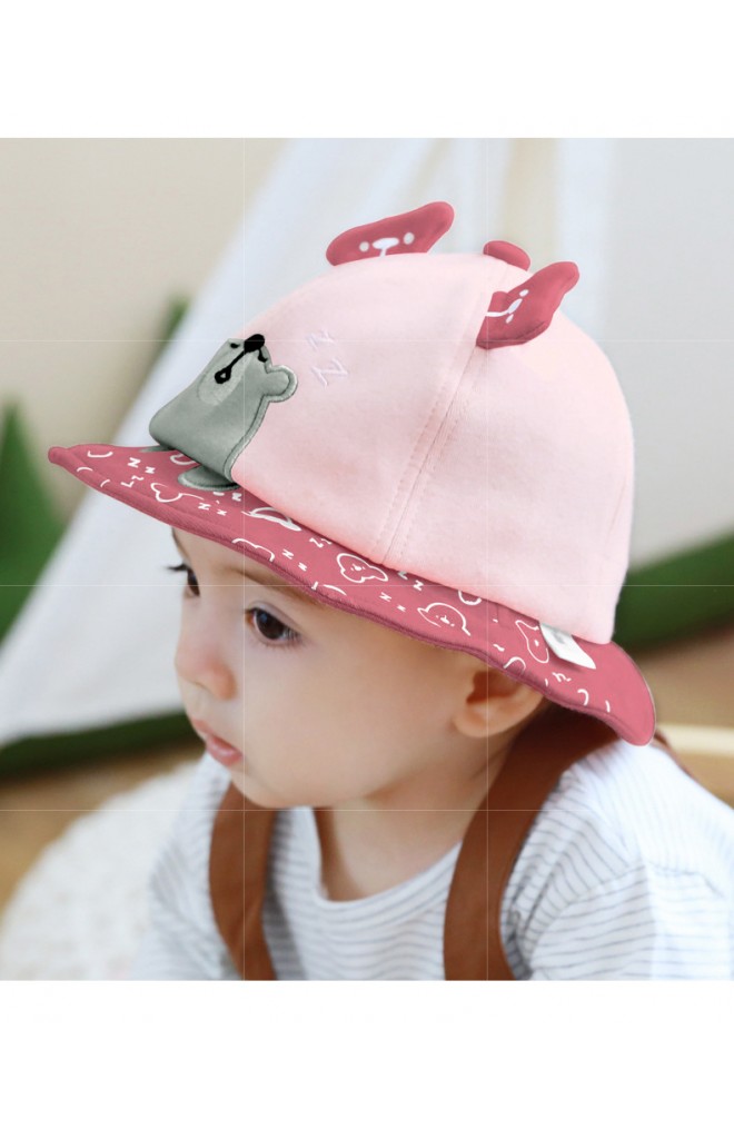 หมวกปีกรอบหมีน้อยหลับปุ๋ย tutuya