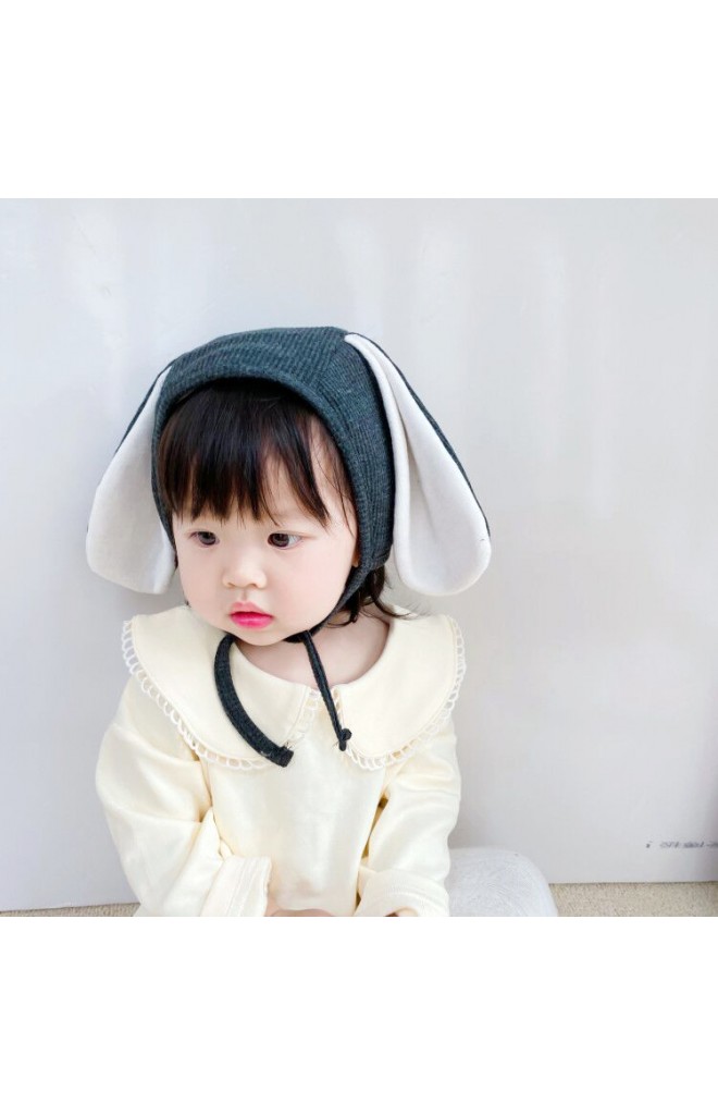 หมวกผูกคางกระต่ายหูยาว ผ้าหนานุ่ม