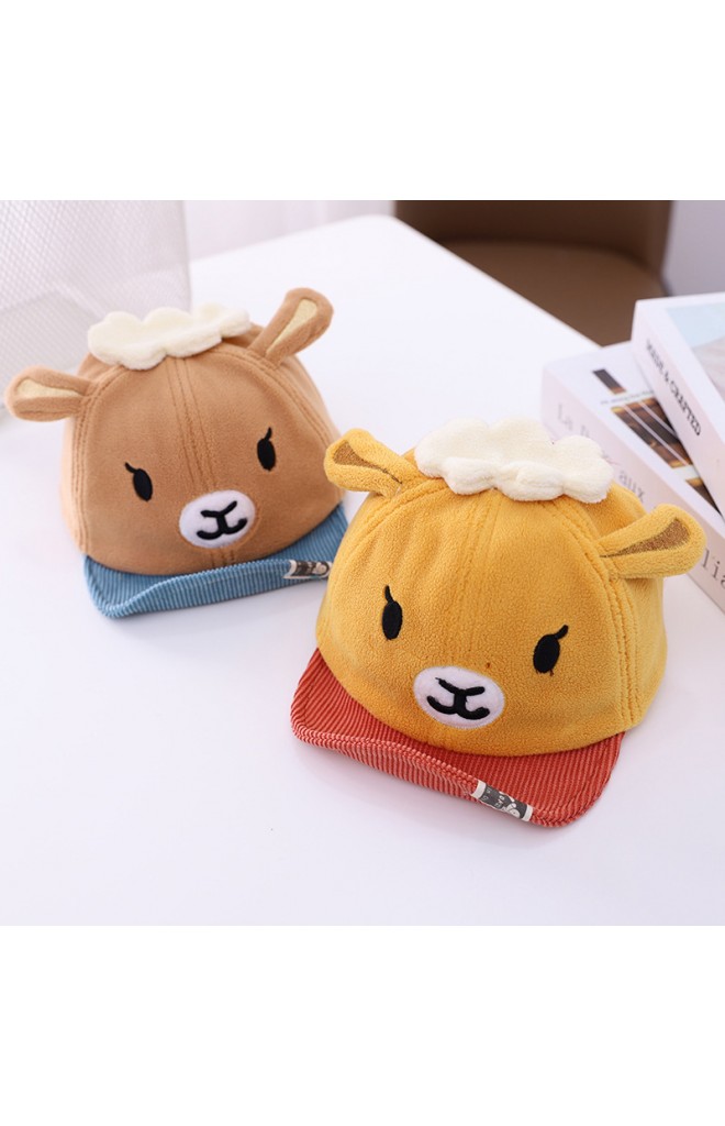 หมวกแก๊ปแกะน้อย ผ้าหนานุ่ม KUKUJI