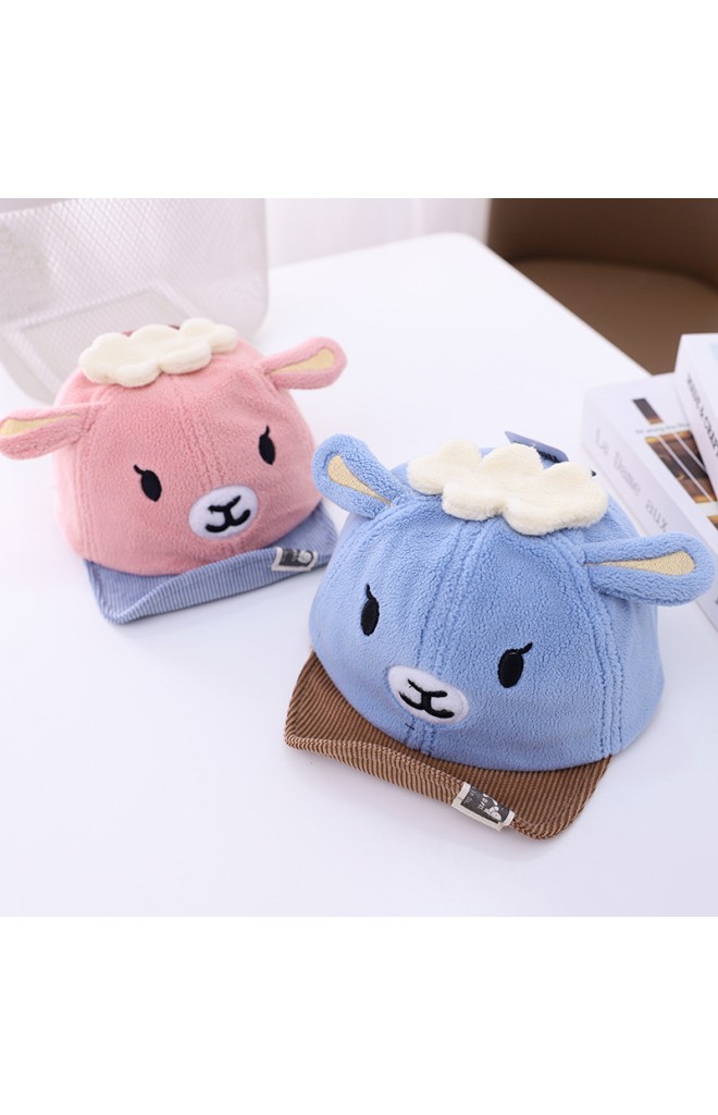หมวกแก๊ปแกะน้อย ผ้าหนานุ่ม KUKUJI