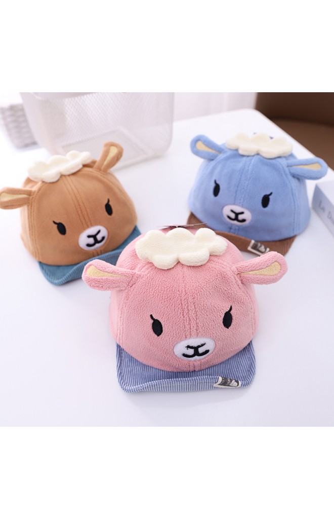 หมวกแก๊ปแกะน้อย ผ้าหนานุ่ม KUKUJI