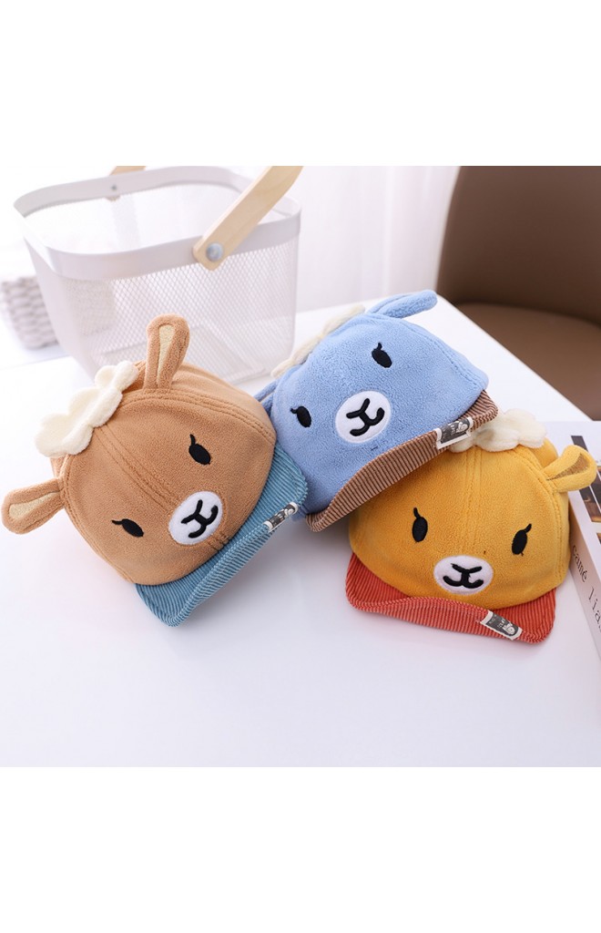 หมวกแก๊ปแกะน้อย ผ้าหนานุ่ม KUKUJI