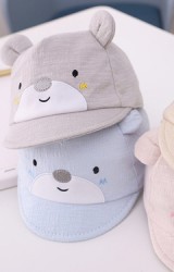 หมวกแก๊ปหมีน้อย หมวกเด็กเล็กผ้านิ่ม