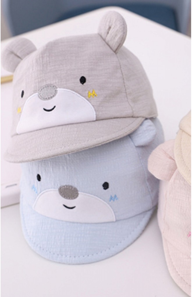 หมวกแก๊ปหมีน้อย หมวกเด็กเล็กผ้านิ่ม หมวกแก๊ปหมีน้อย หมวกเด็กเล็กผ้านิ่ม