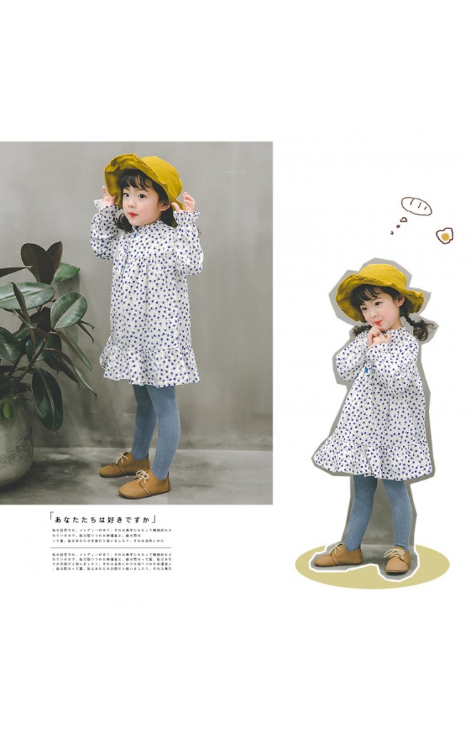 ถุงน่องเด็กแบบเต็มตัวสีพื้นทอลายสวย
