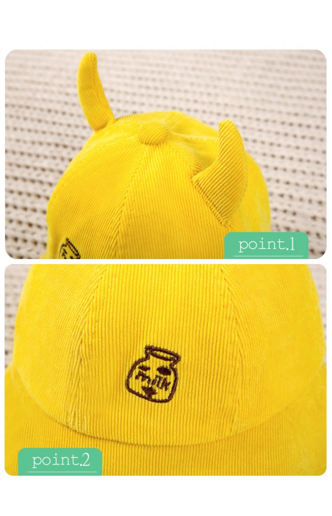 หมวก Bucket วัวน้อยหน้าปักขวดนม GZMM