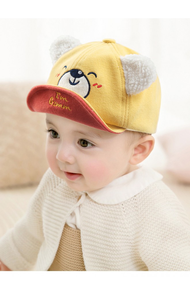 หมวกแก๊ปหมีน้อยหูฟูน่ารัก GZMM
