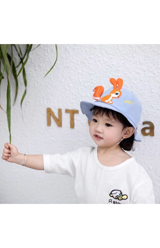 หมวกกันแดดแต่งตุ๊กตากระรอก KUKUJI