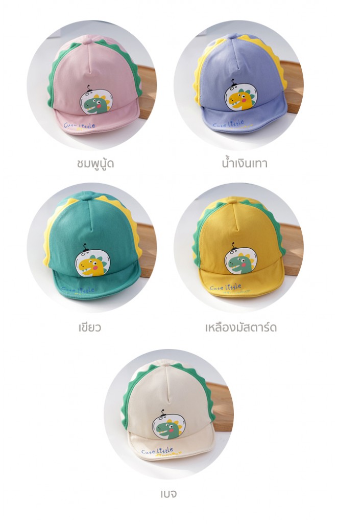 หมวกแก๊ปไดโนเสาร์ Cute little dinosaur