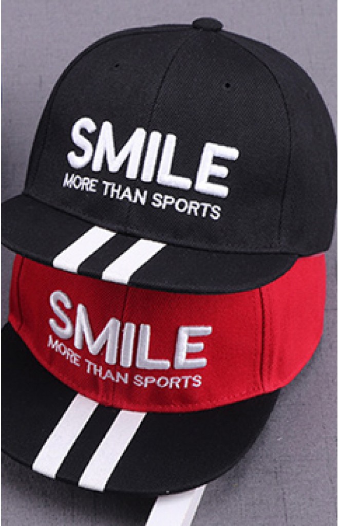 หมวกแก๊ปฮิปฮอป ปัก SMILE หมวกแก๊ปฮิปฮอป ปัก SMILE