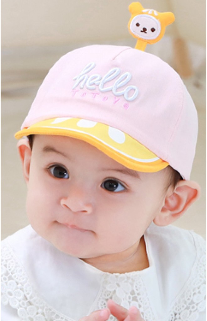 หมวกแก๊ป hello ด้านบนแต่งการ์ตูนน่ารัก tutuya หมวกแก๊ป hello ด้านบนแต่งการ์ตูนน่ารัก tutuya