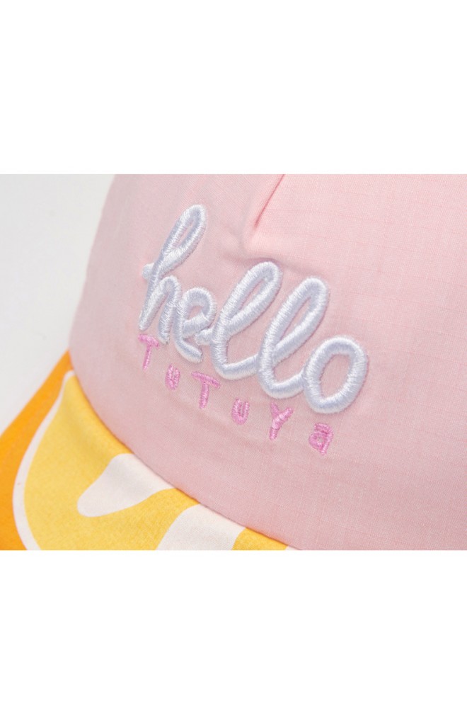 หมวกแก๊ป hello ด้านบนแต่งการ์ตูนน่ารัก tutuya