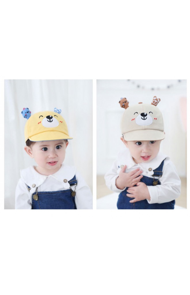 หมวกแก๊ปหมีน้อยน่ารัก หมวกเด็กแบบใหม่