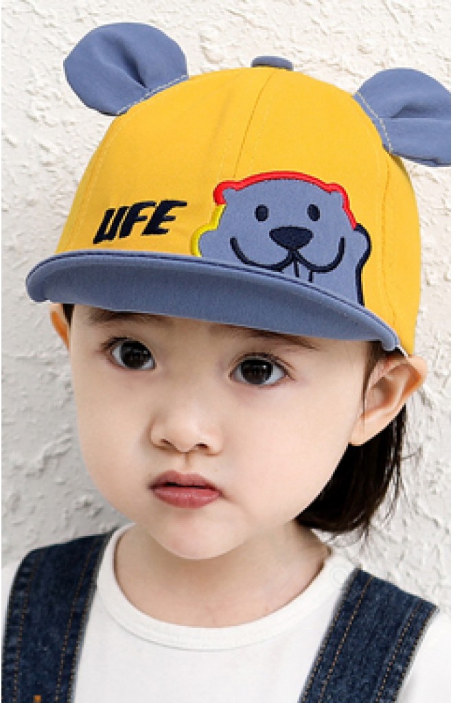 หมวกแก๊ปหมีน้อยน่ารัก ปีกหมวกพับได้ หมวกแก๊ปหมีน้อยน่ารัก ปีกหมวกพับได้
