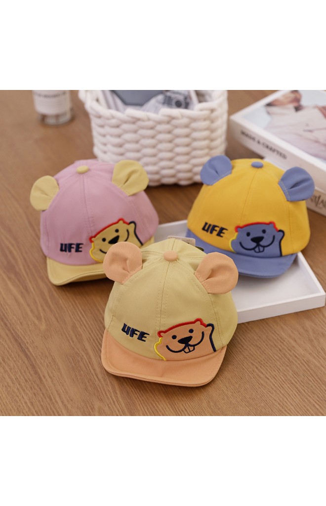 หมวกแก๊ปหมีน้อยน่ารัก ปีกหมวกพับได้