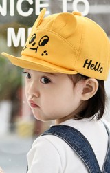 หมวกแก๊ปหน้าการ์ตูน ปัก Hello จาก kukuji